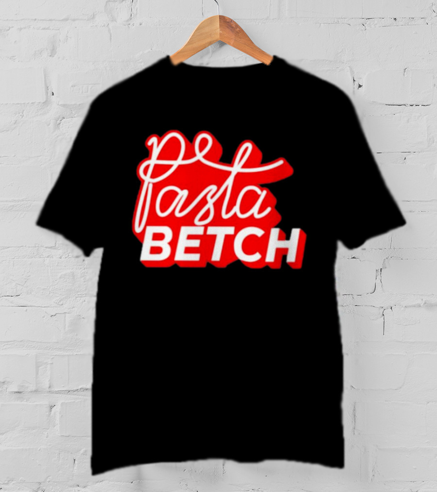 ITSQCP Pasta Betch Red And White Bold Script T-Shirt