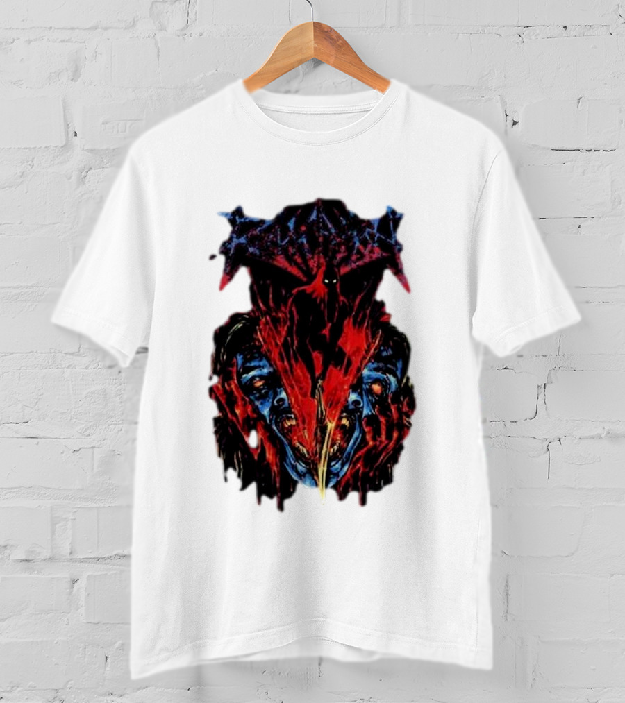 Revocation Nihilistic Violence Album Art Two Colossal Colorful Faces T-Shirt