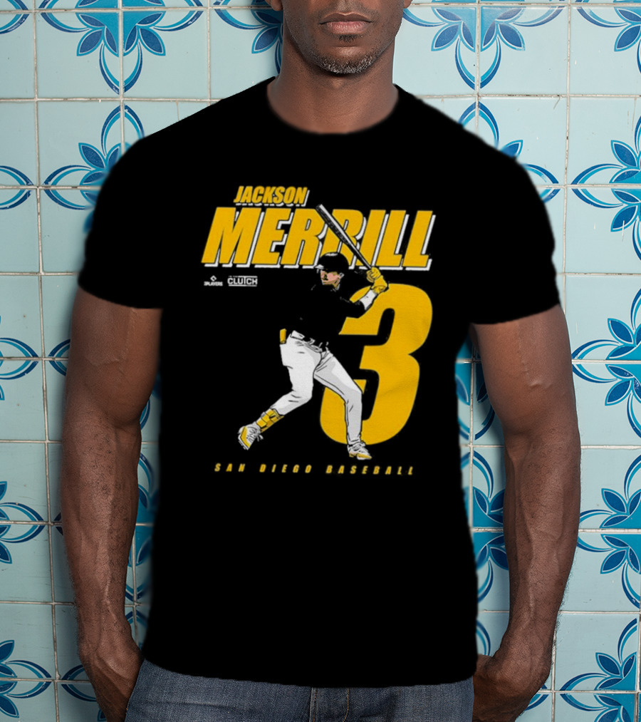 Jackson Merrill 3 San Diego Baseball Clutch Players T-Shirt