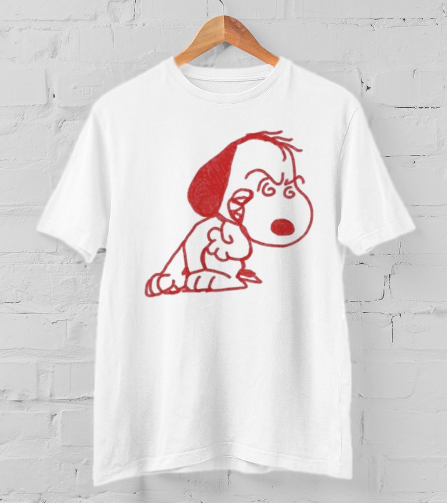Evil Angry Snoopy Drawing T-Shirt