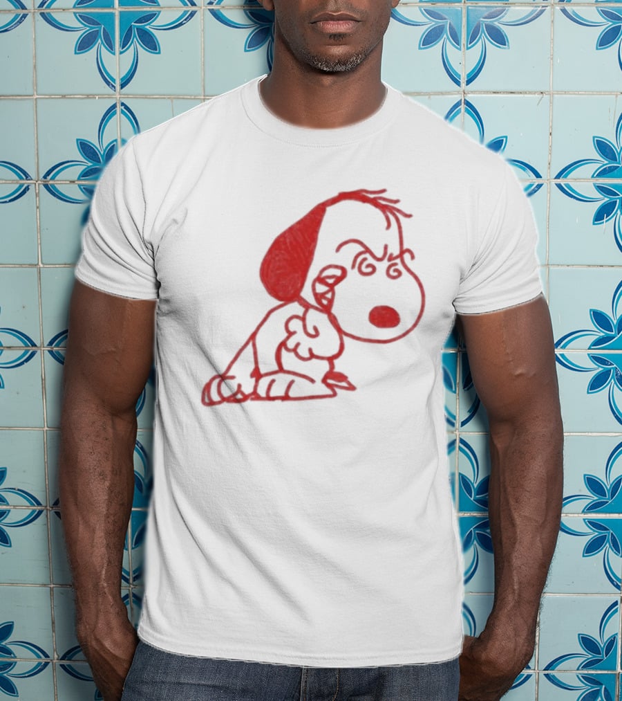 Evil Angry Snoopy Drawing T-Shirt