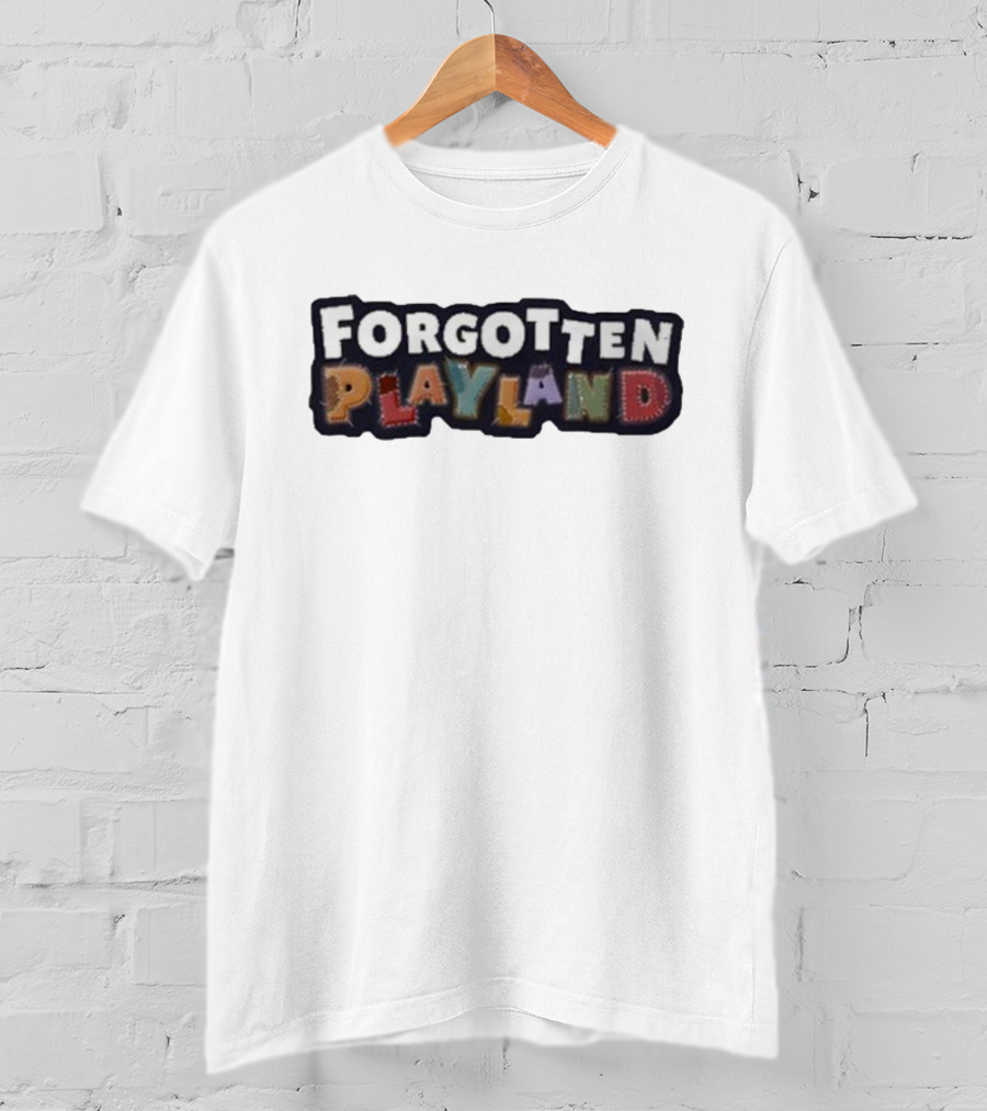 FORGOTTEN PLAYLAND Colorful Letter Patch T-Shirt