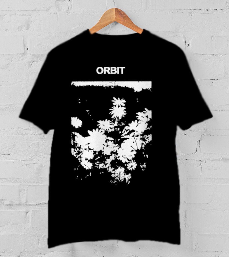 Orbit Flowers White Silhouettes T-Shirt