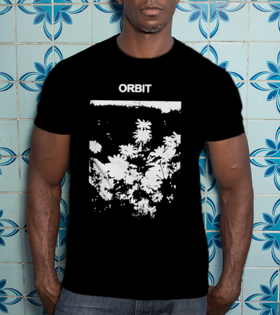 Orbit Flowers White Silhouettes T-Shirt