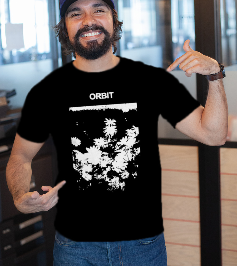 Orbit Flowers White Silhouettes T-Shirt