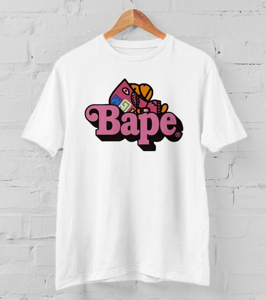 Bape Pink Shark Milo WGM T-Shirt