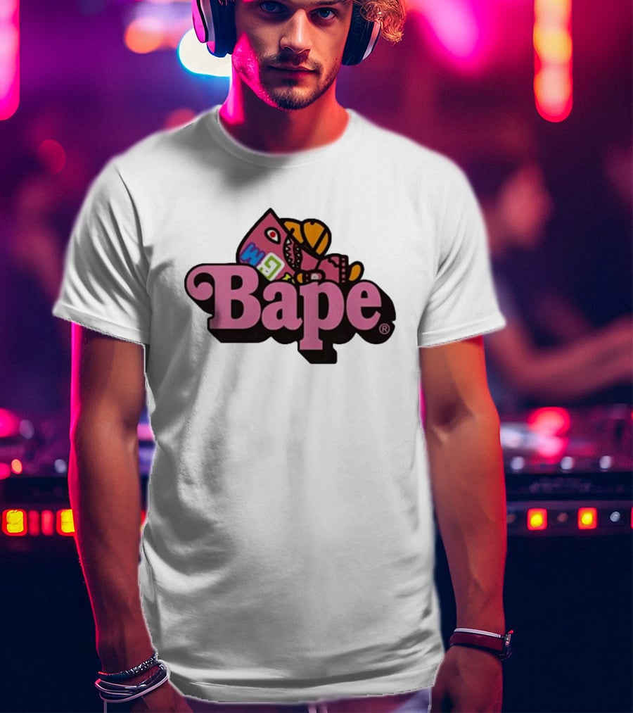 Bape Pink Shark Milo WGM T-Shirt