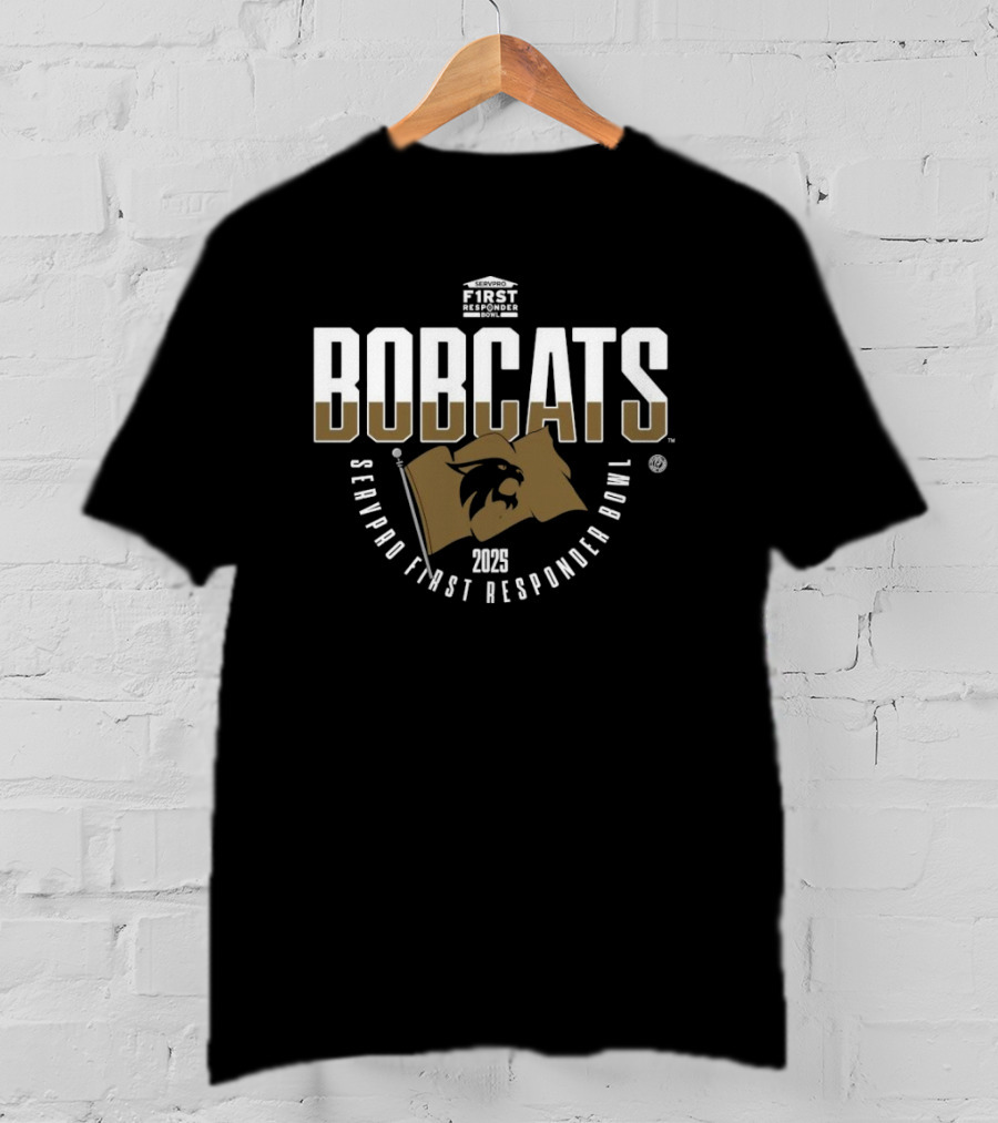 Texas State Bobcats 2025 Servpro First Responder Bowl Gerald J Ford Stadium T-Shirt