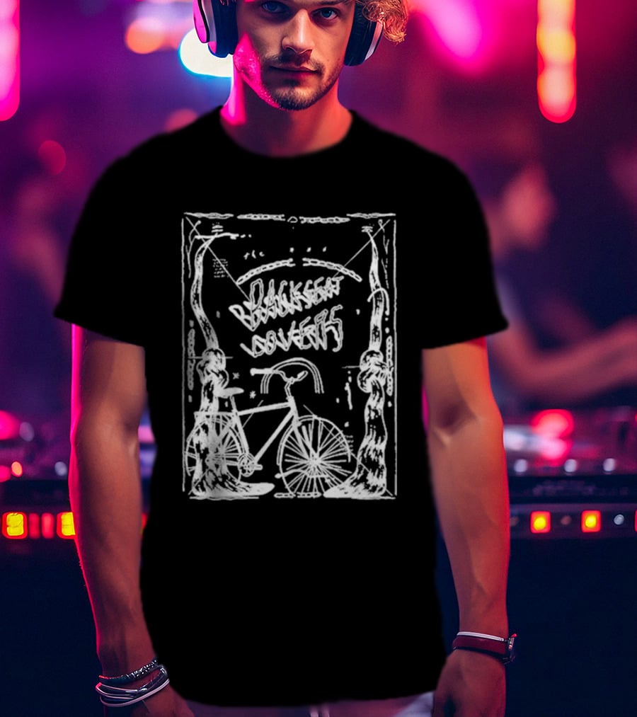 Backseat Lovers Spooky Bike In Enchanted Forest Frame T-Shirt