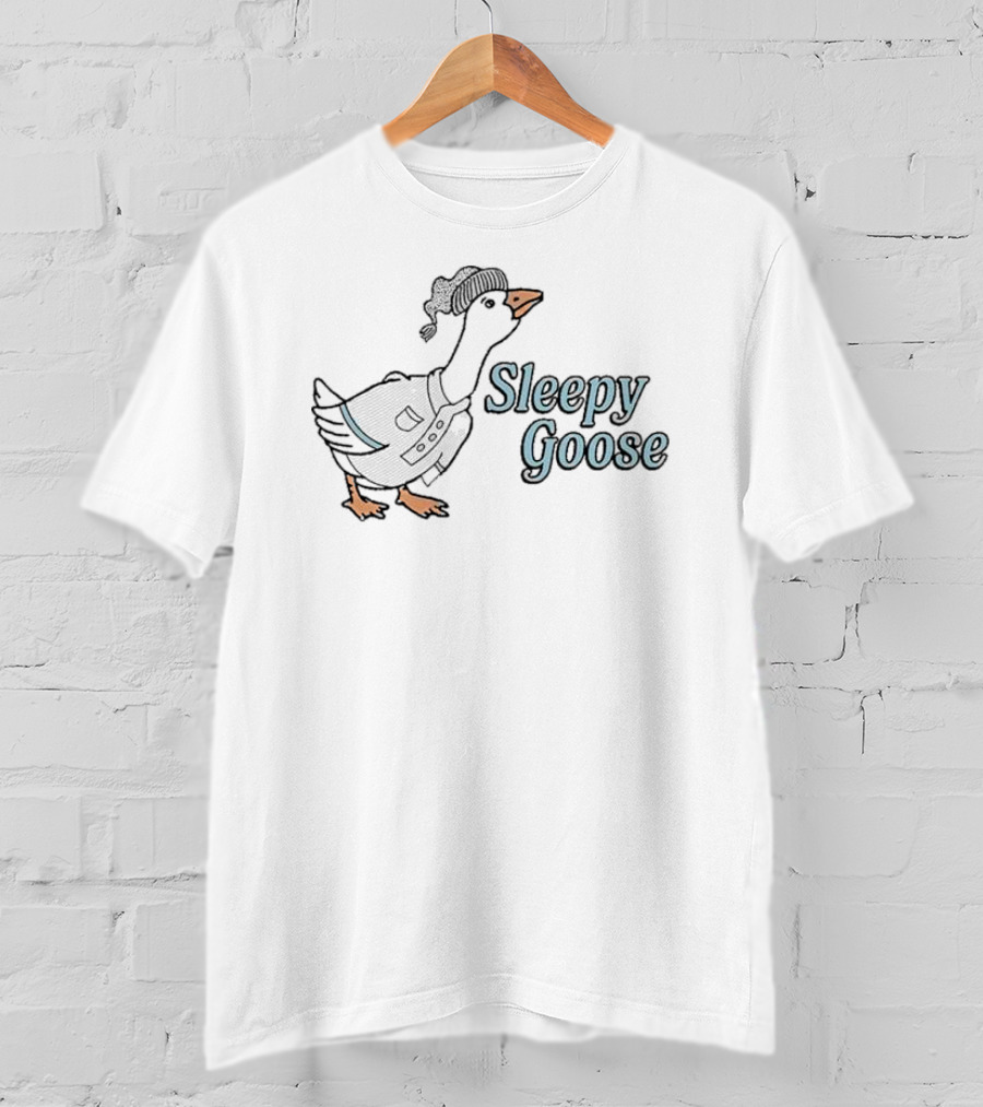 Sleepy Goose In Nightcap And Pajamas T-Shirt