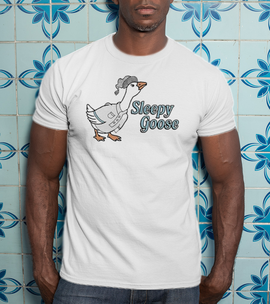 Sleepy Goose In Nightcap And Pajamas T-Shirt