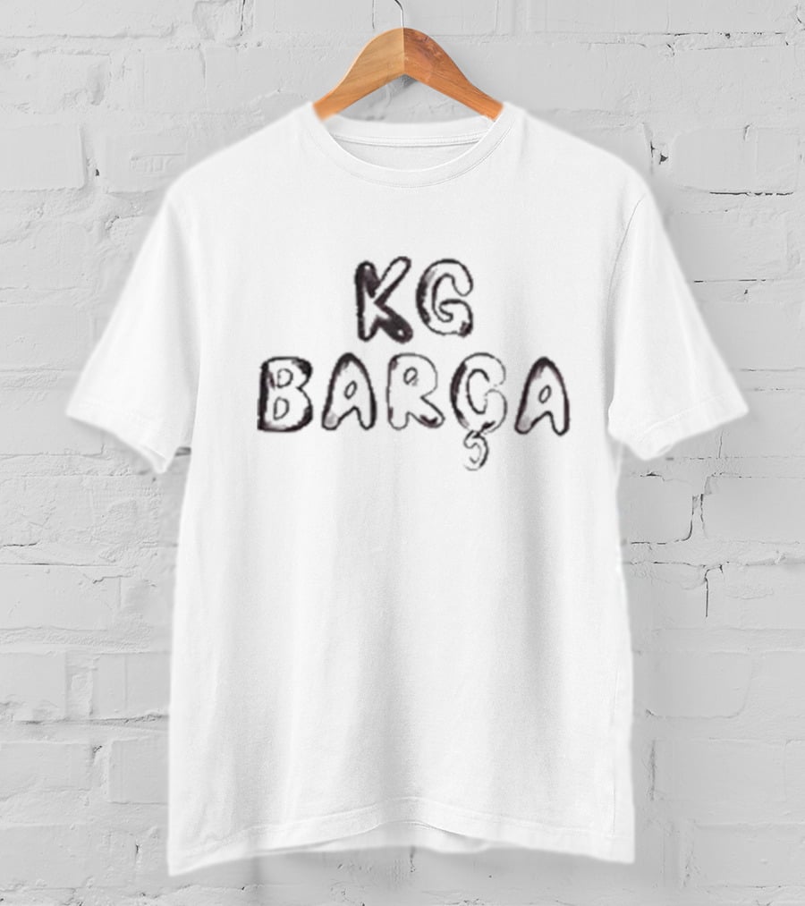 Kg Bargca Barcelona Comic Style Playful Font T-Shirt