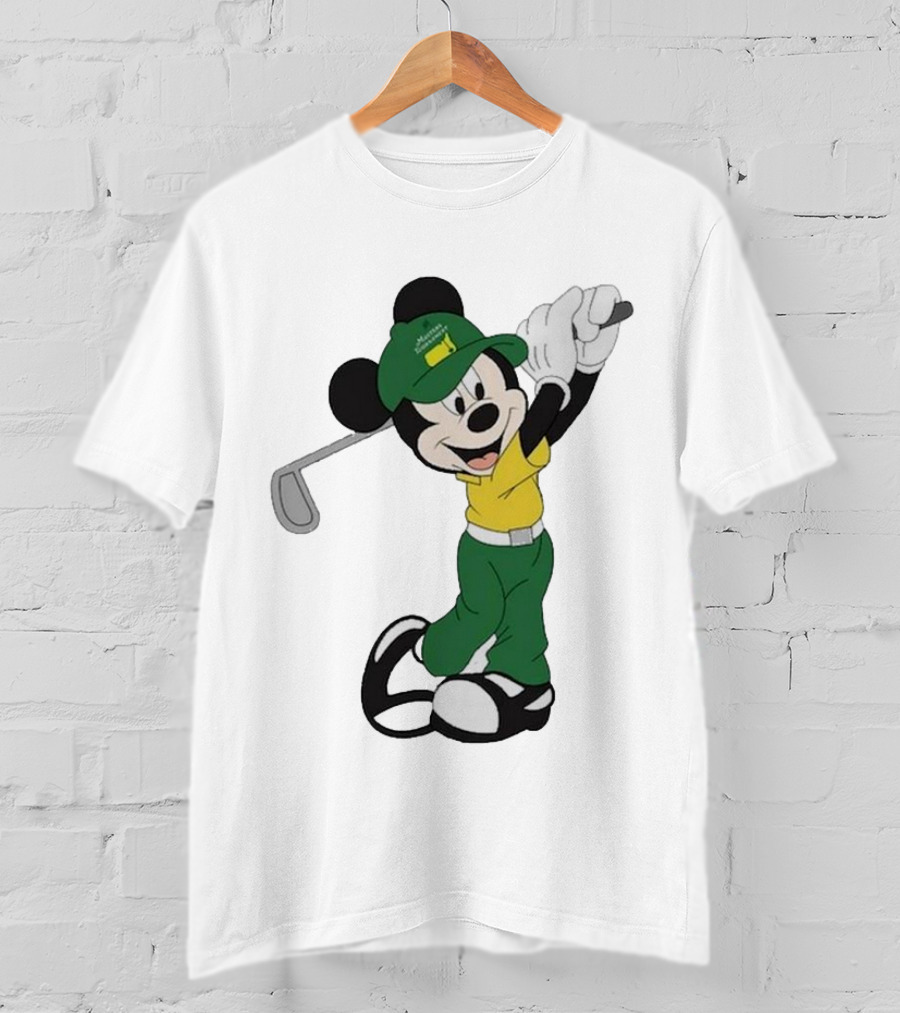 Mickey Mouse Golf Masters Tournament Iconic Swing T-Shirt