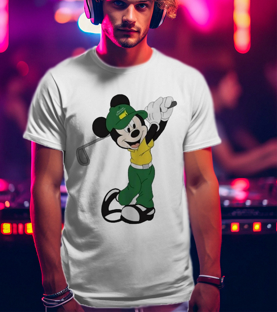 Mickey Mouse Golf Masters Tournament Iconic Swing T-Shirt