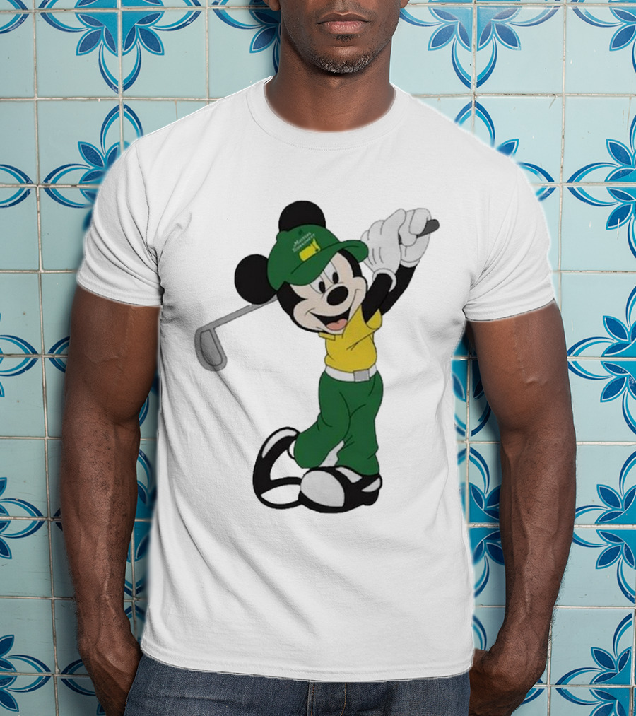 Mickey Mouse Golf Masters Tournament Iconic Swing T-Shirt