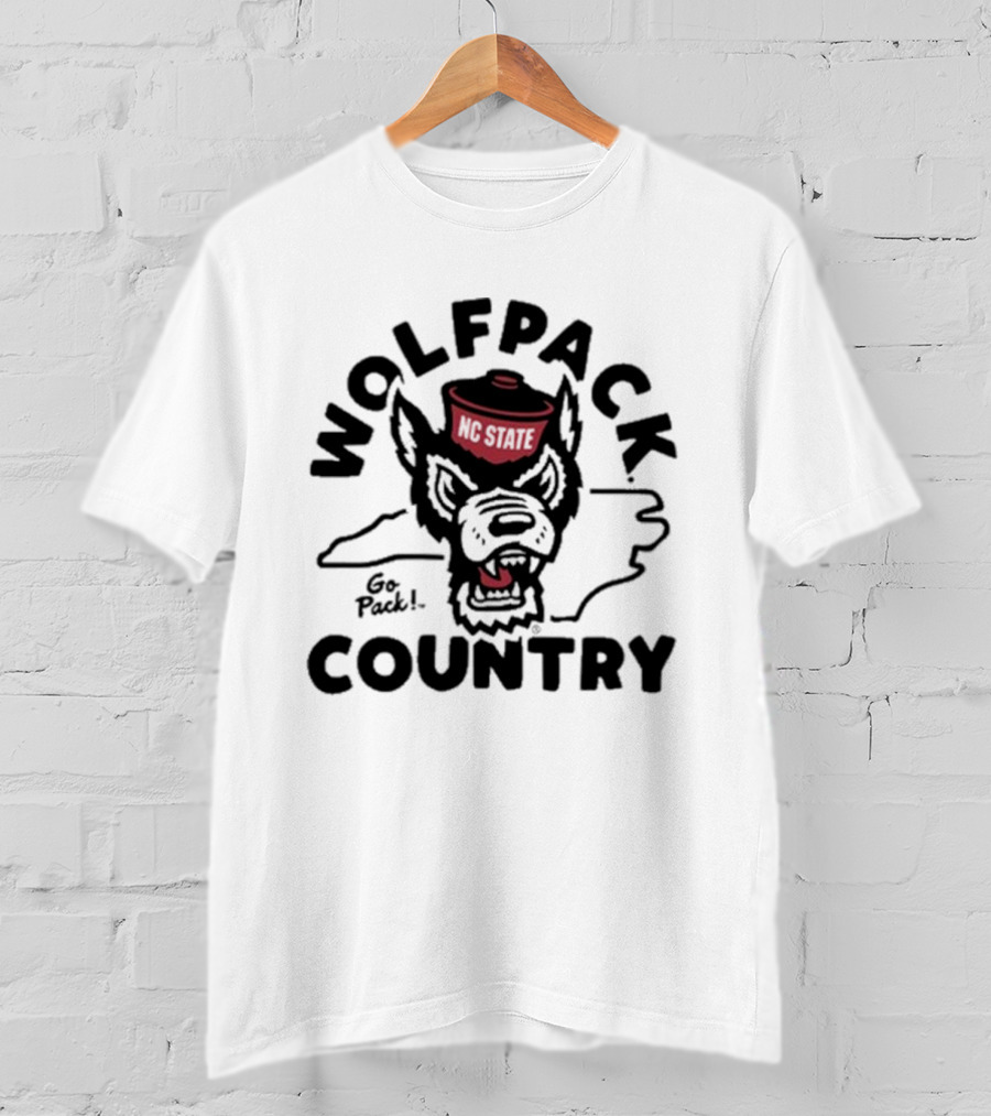 NC State Wolfpack Country Go Pack Wolf Head T-Shirt