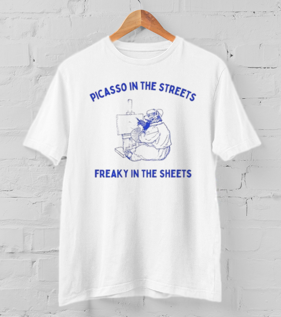 Picasso In The Streets Freaky In The Sheets Artist Bear Painting T-Shirt