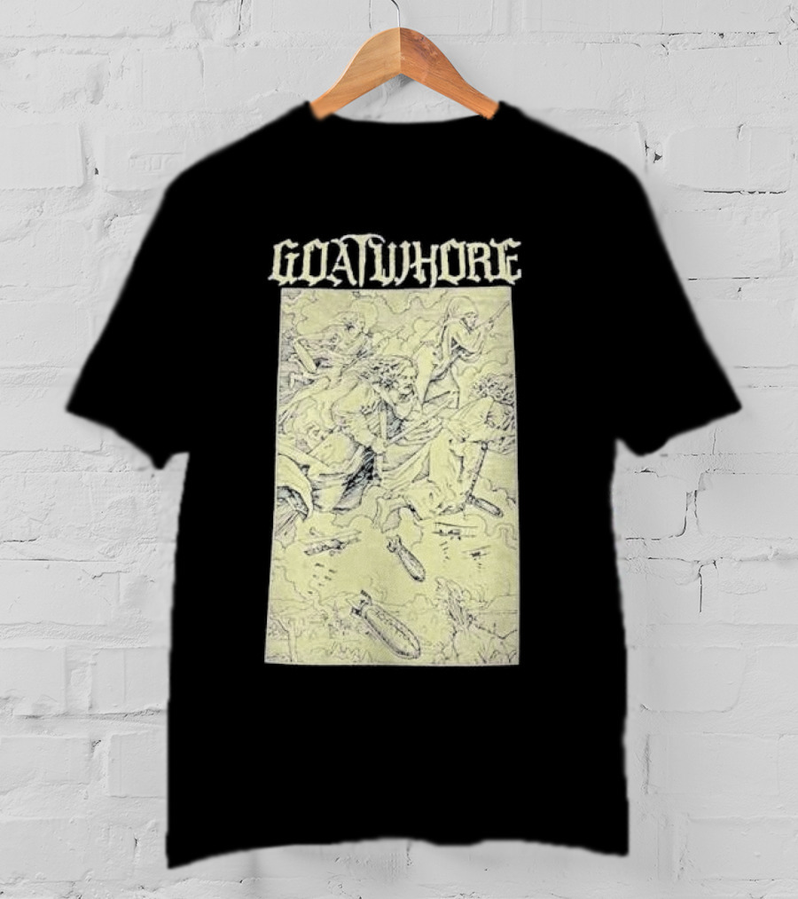 Goatwhore Band Illustration With Mythical Figures And Creatures T-Shirt