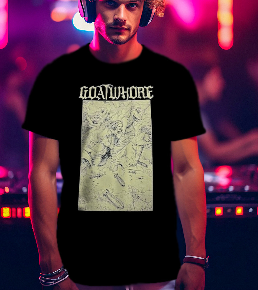 Goatwhore Band Illustration With Mythical Figures And Creatures T-Shirt