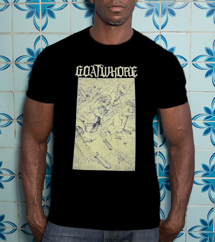 Goatwhore Band Illustration With Mythical Figures And Creatures T-Shirt