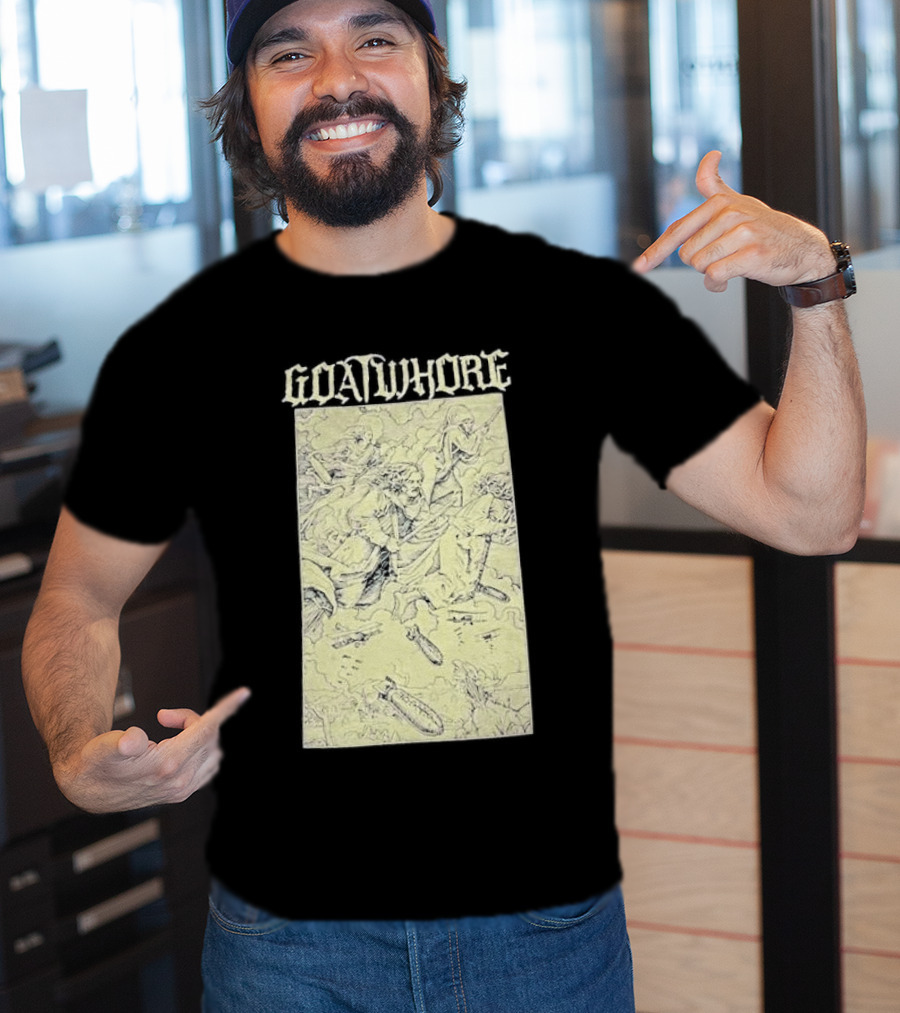 Goatwhore Band Illustration With Mythical Figures And Creatures T-Shirt