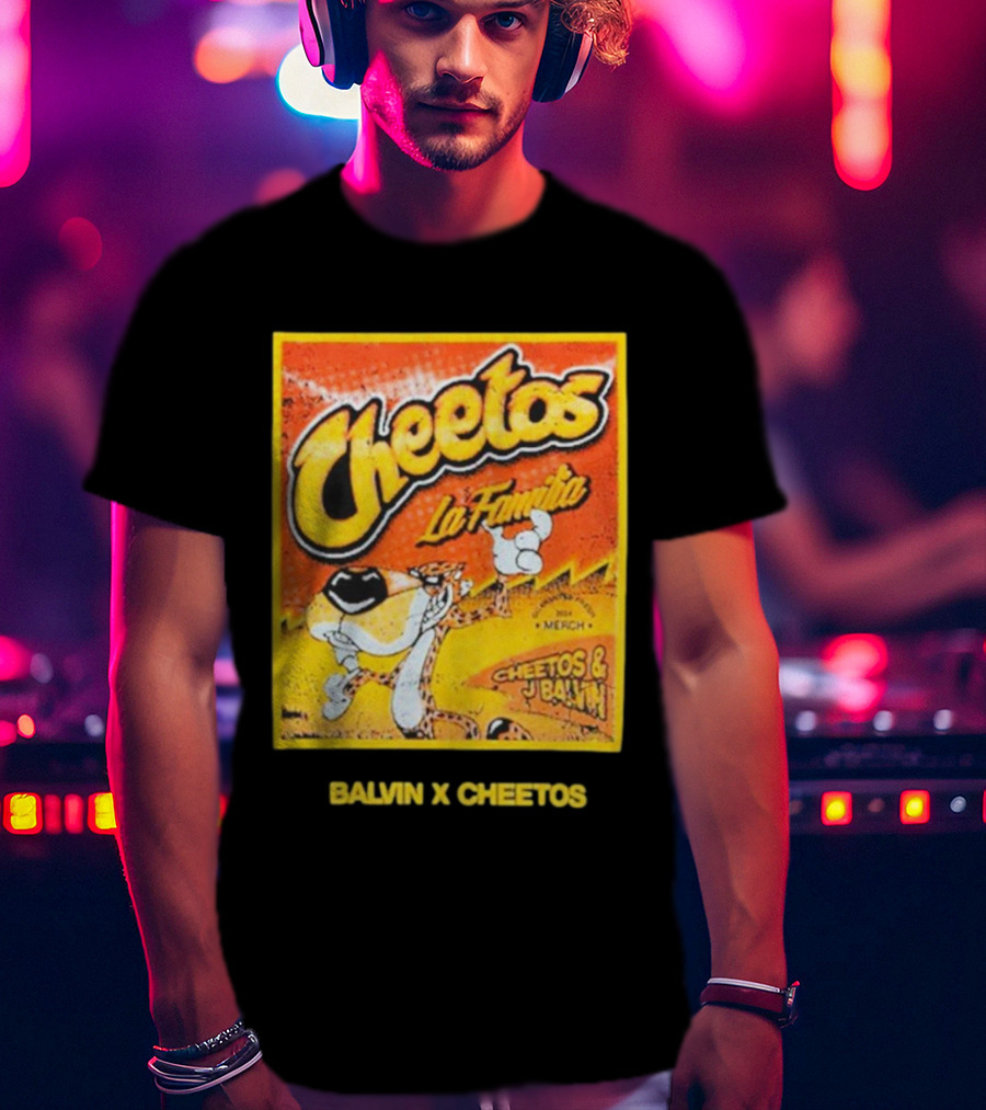Cheetos La Familia Merch Balvin X Cheetos Collaboration T-Shirt