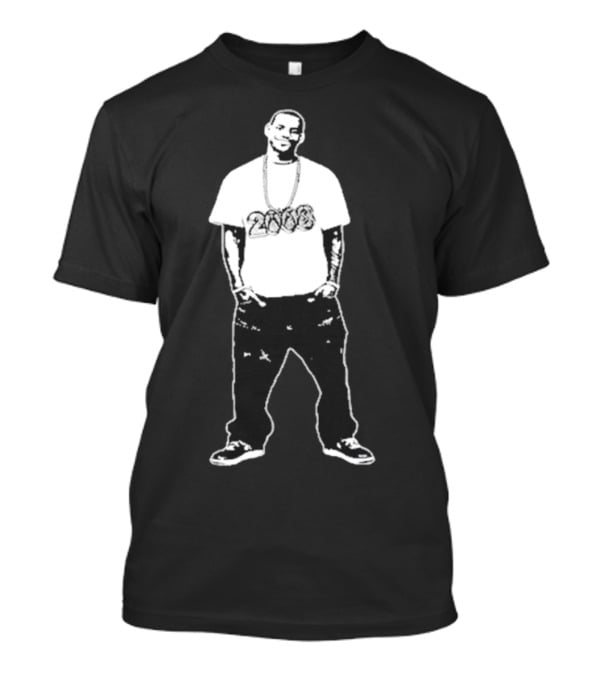 Le8ron 2008 Basketball Icon With 2008 Chain T-Shirt