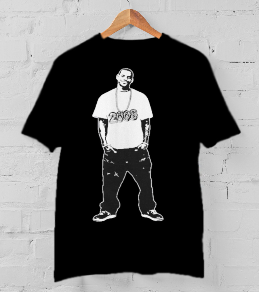 Le8ron 2008 Basketball Icon With 2008 Chain T-Shirt