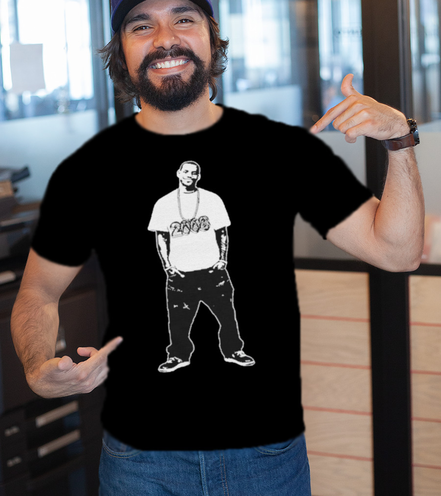 Le8ron 2008 Basketball Icon With 2008 Chain T-Shirt
