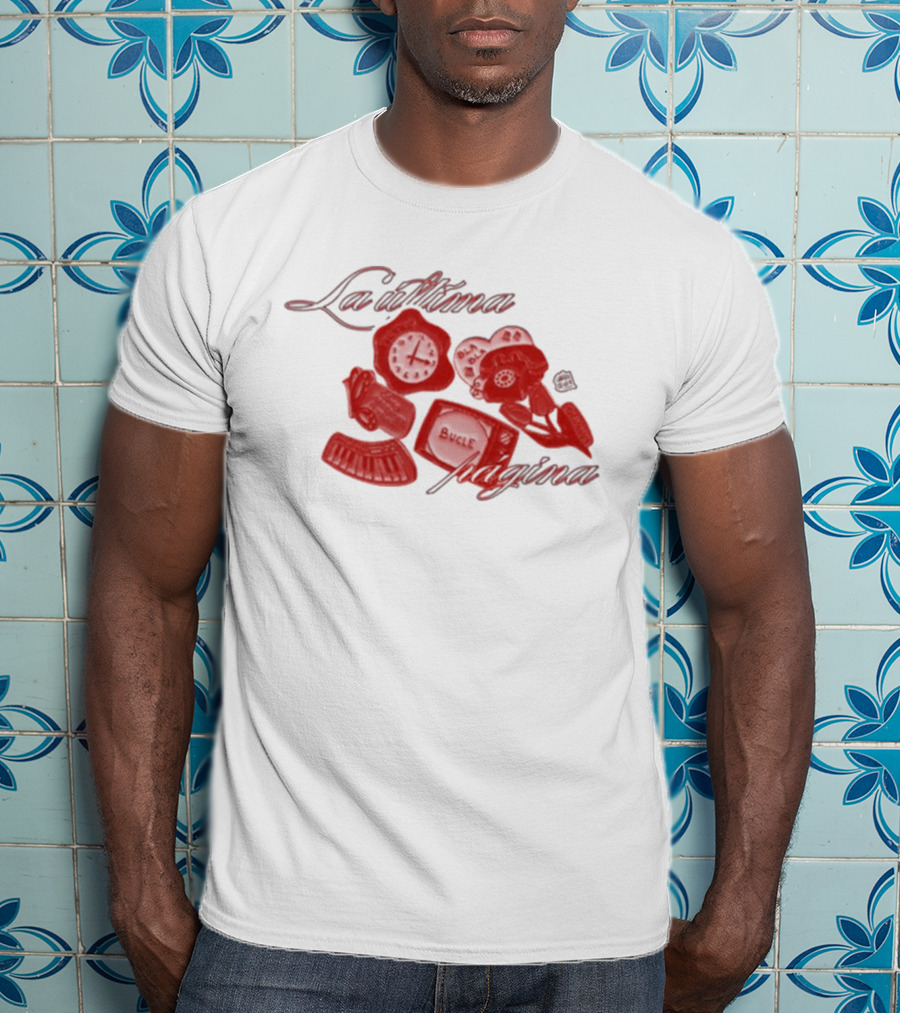 Chiara Oliver La Última Página Reloj Libro Vida Bucle Flor Esquema Rojo T-Shirt