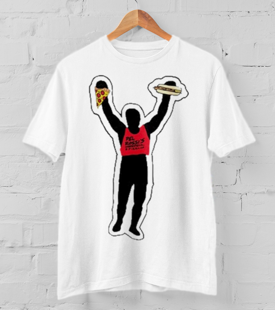 Dave Portnoy Del Rossi’s Strongman Cheesesteak Pizza T-Shirt