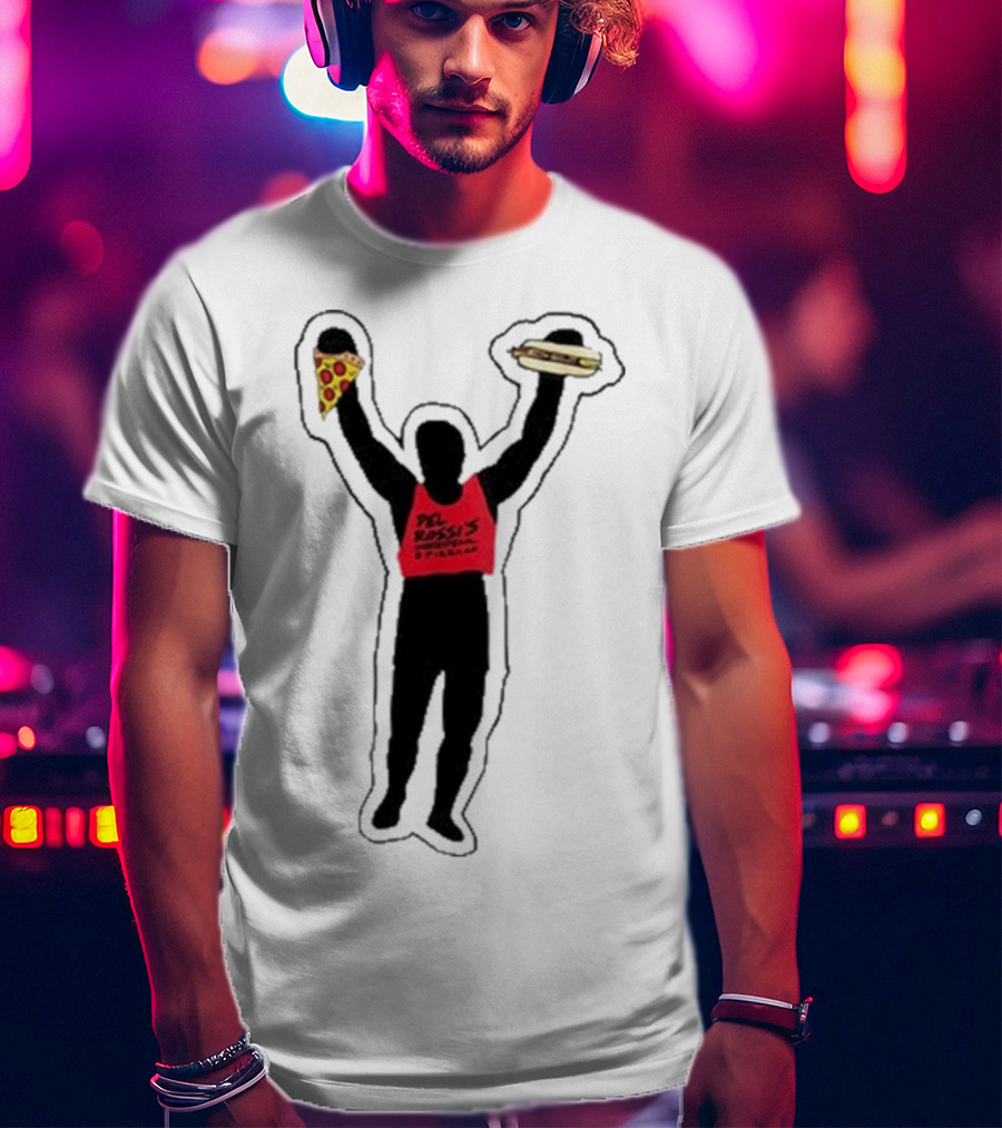 Dave Portnoy Del Rossi’s Strongman Cheesesteak Pizza T-Shirt