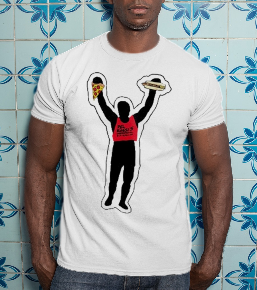 Dave Portnoy Del Rossi’s Strongman Cheesesteak Pizza T-Shirt