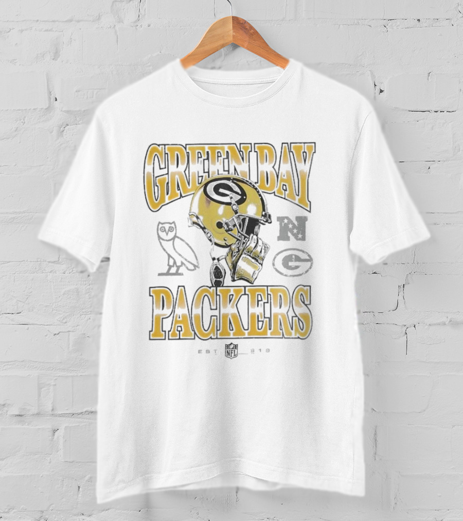 Green Bay Packers Ovo Helmet Est 1919 NFL Owl N G T-Shirt