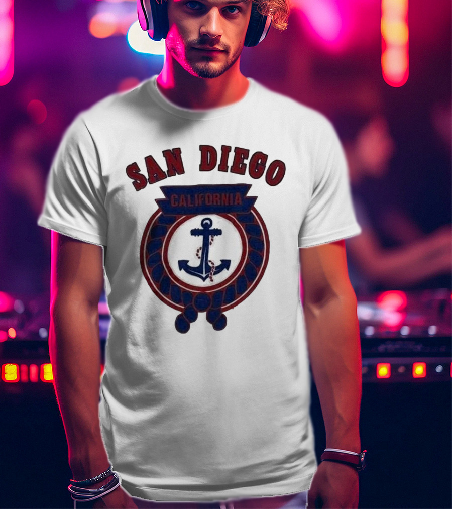 San Diego California Anchor Emblem T-Shirt