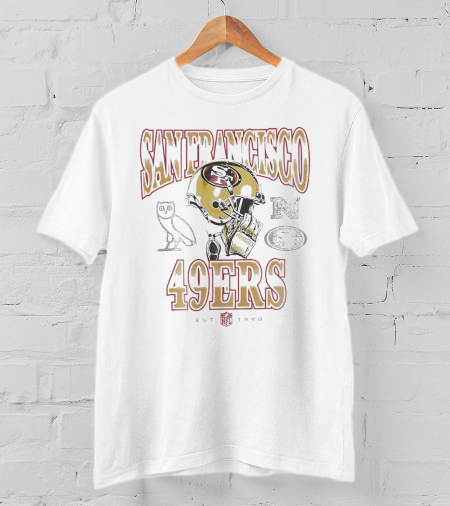 San Francisco 49ers OVO Owl NFL Helmet Est 1946 T-Shirt
