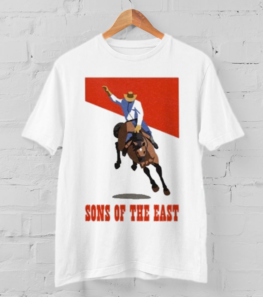 Sons Of The East Cowboy Riding Bucking Horse T-Shirt