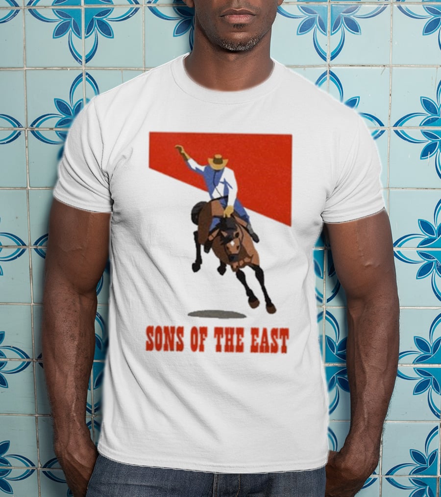 Sons Of The East Cowboy Riding Bucking Horse T-Shirt
