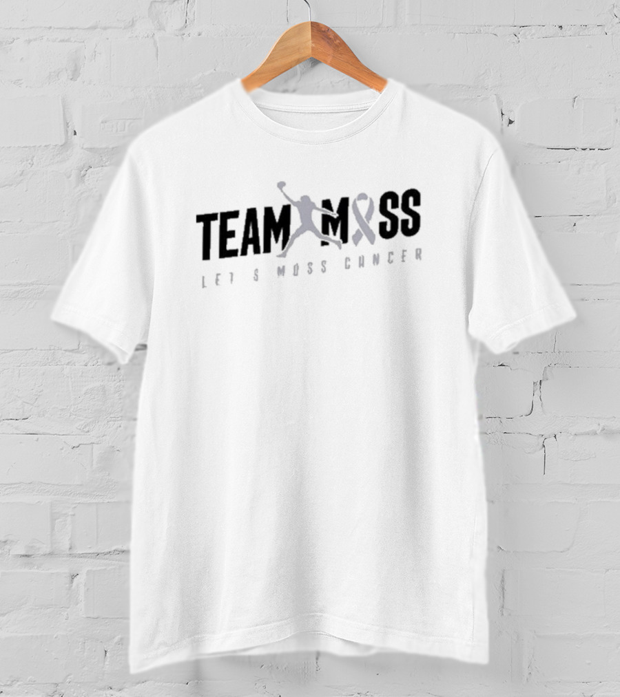 Team Moss Athlete Silhouette Let's Moss Cancer Cancer Awareness T-Shirt