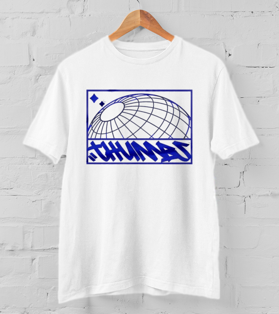 Thumbs Global Tag Graffiti Style Blue Globe T-Shirt