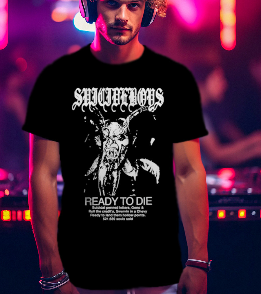 SUICIDEBOYS READY TO DIE Suicidal Penned Letters $21,659 Souls Sold T-Shirt