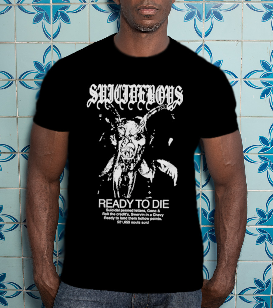 SUICIDEBOYS READY TO DIE Suicidal Penned Letters $21,659 Souls Sold T-Shirt