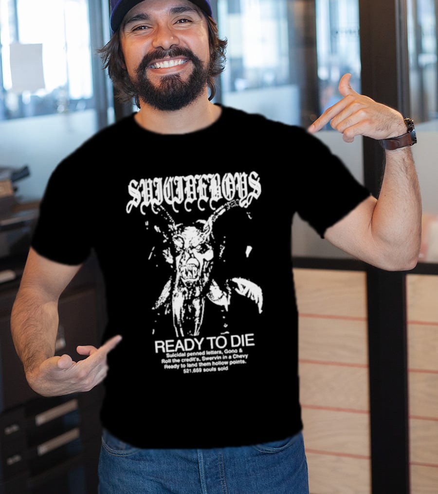 SUICIDEBOYS READY TO DIE Suicidal Penned Letters $21,659 Souls Sold T-Shirt
