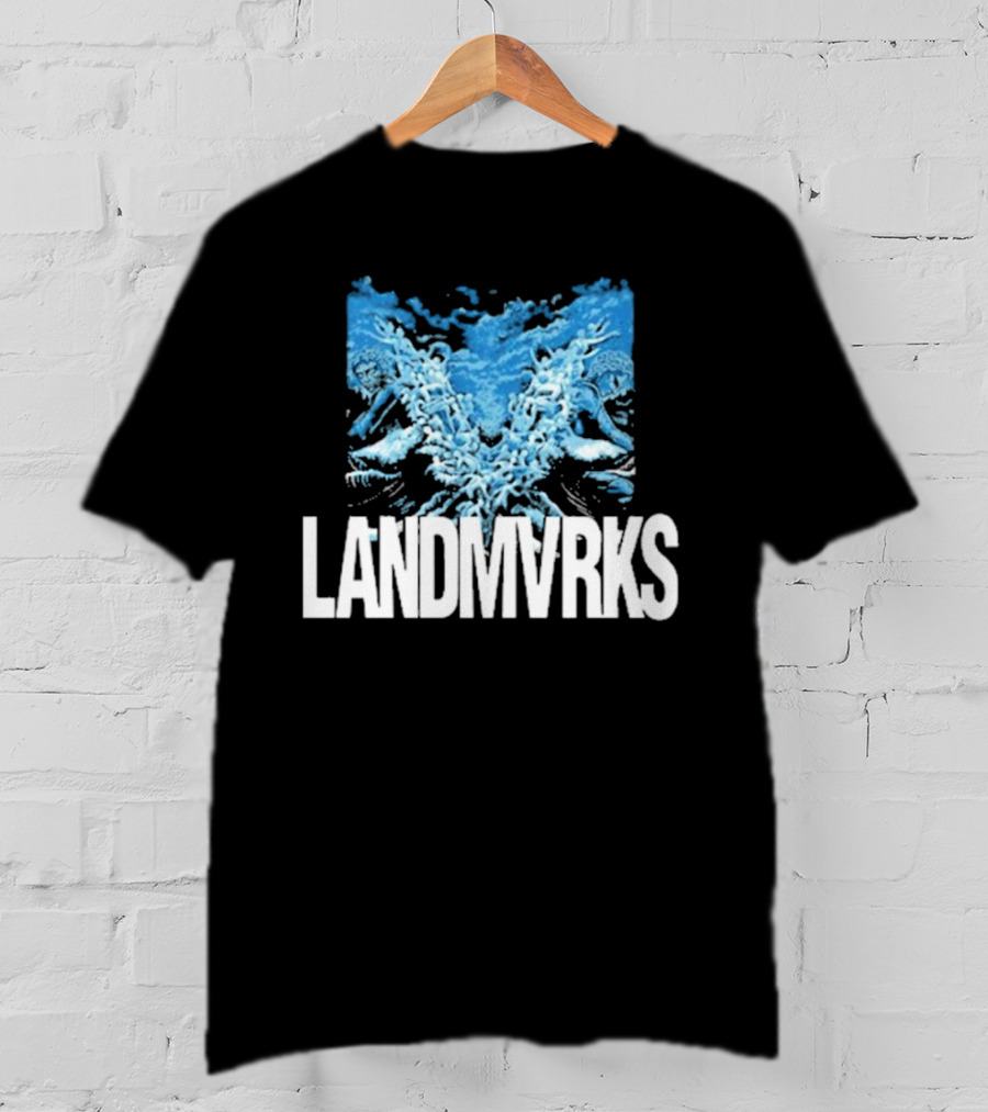 Landmvrks The Darkest Place I’ve Ever Been Album Cover Art Dual Blue Figures T-Shirt