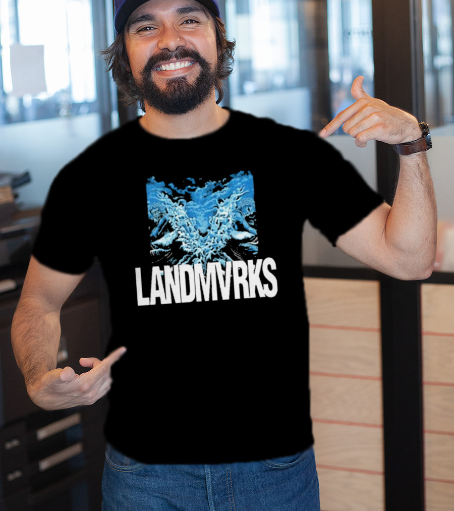 Landmvrks The Darkest Place I’ve Ever Been Album Cover Art Dual Blue Figures T-Shirt