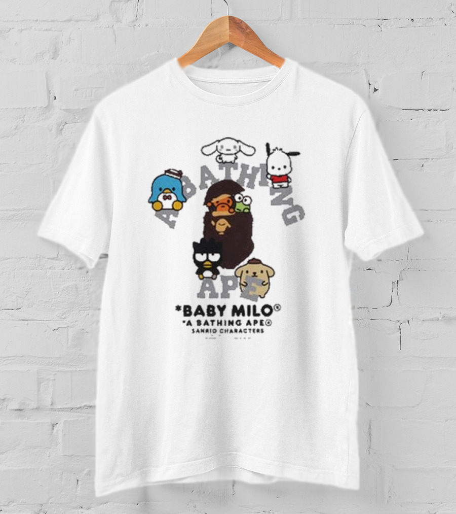 Baby Milo A Bathing Ape With Sanrio Characters Collaboration T-Shirt