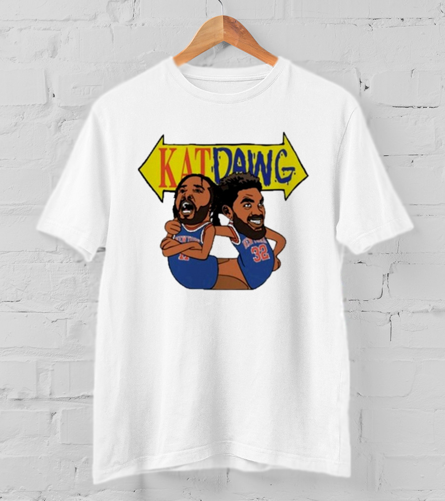 Big Knick Energy Kat Dawg Basketball Cartoon Duo T-Shirt