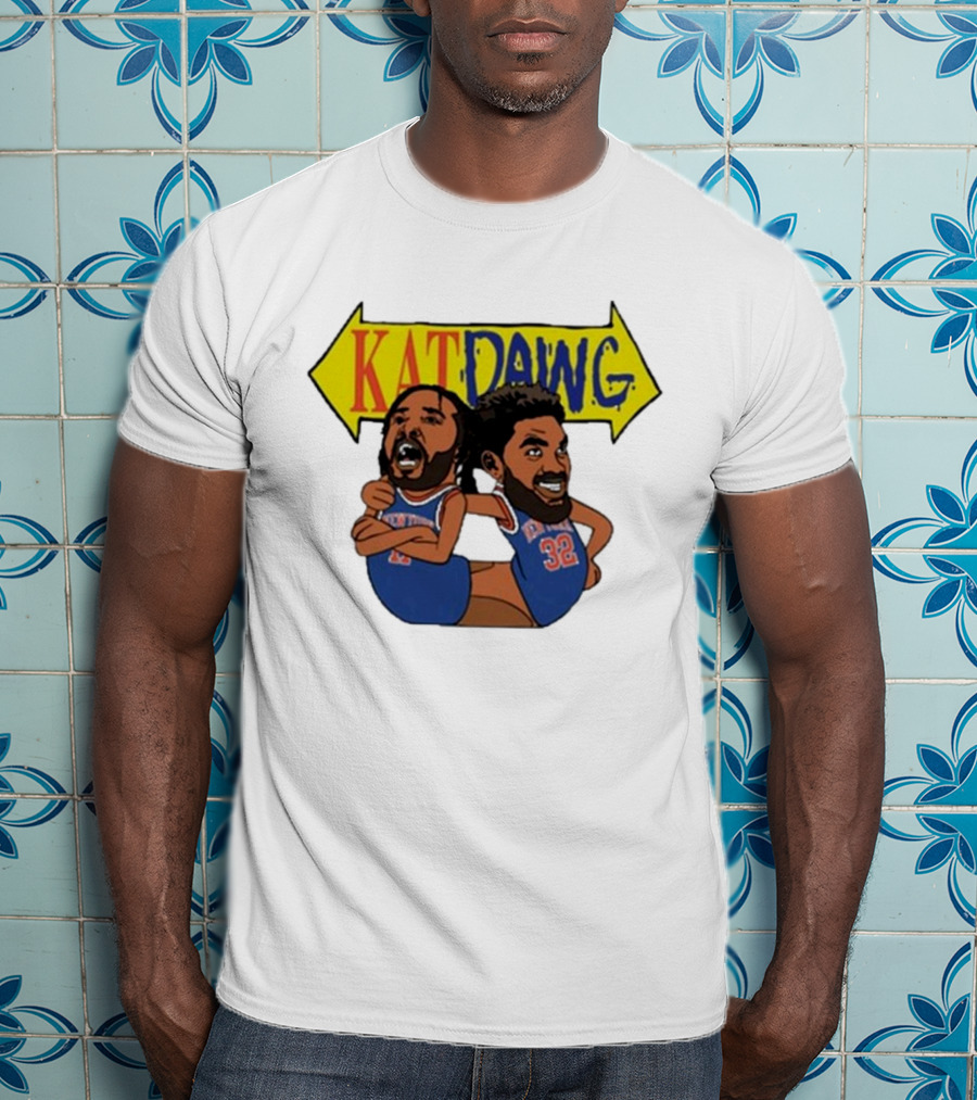 Big Knick Energy Kat Dawg Basketball Cartoon Duo T-Shirt