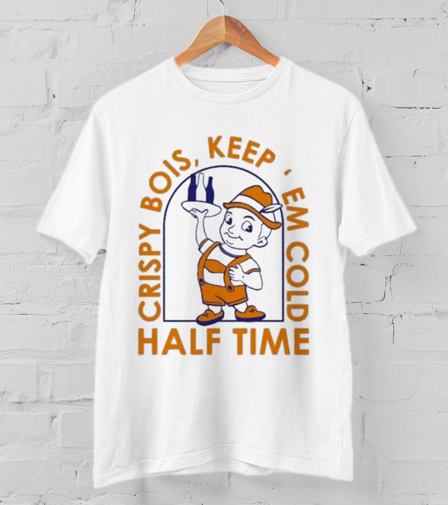 Crispy Bois Keep 'Em Cold Half Time Bartender Character T-Shirt
