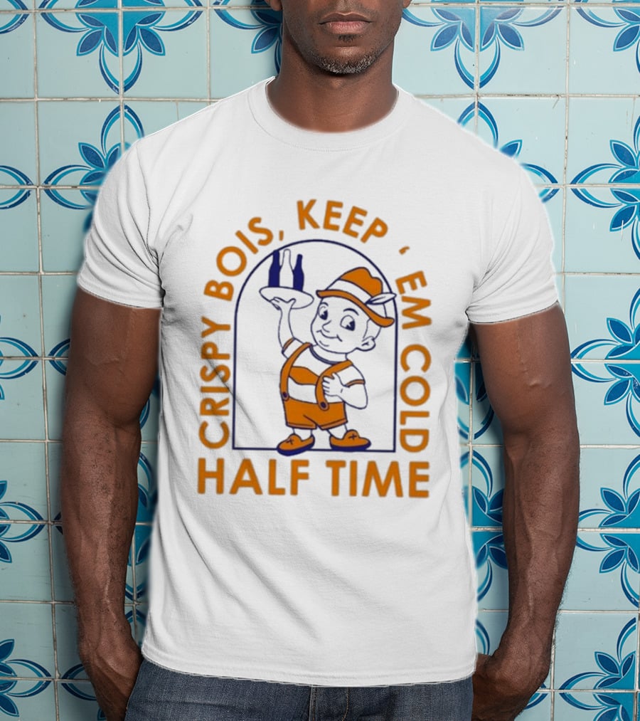 Crispy Bois Keep 'Em Cold Half Time Bartender Character T-Shirt